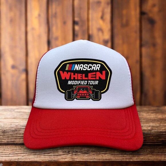 Unbranded Other - NASCAR Whelen Mens Trucker Hat Red Snapback Motorsport Drag Race Retro Logo Cap
